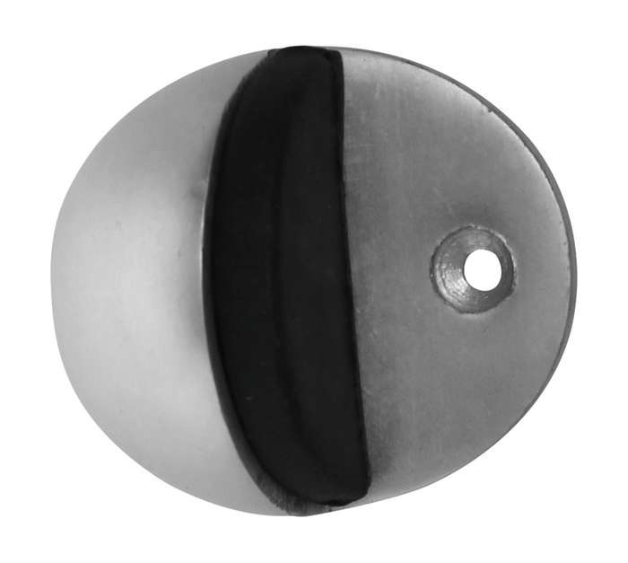 Euro Brass Door Stop Half Moon - Satin Nickel