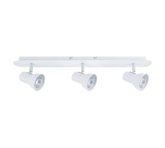 Design House Round Bedside 3 Light Spotlight - White