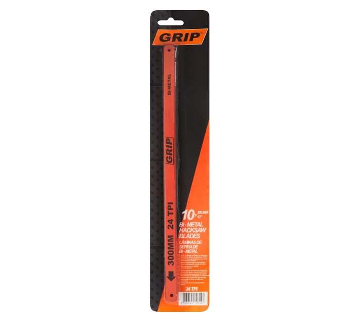 Grip 10 x Bi-Metal 24TPI Hacksaw Blades (300 x 1.06 x 37.7mm)