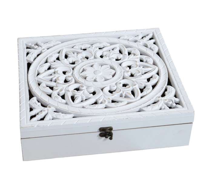 Design House Wooden Box - White