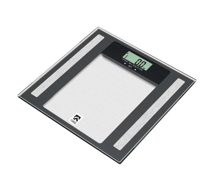 Casa Square Diagnostic Glass Scale - Clear/Black (320 x 320 x 40mm)