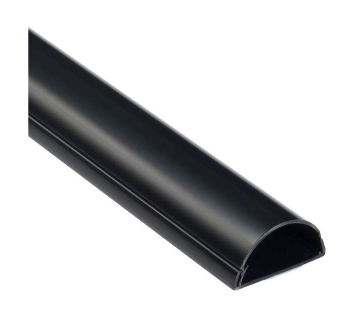 D-Line 1D5025B/EH Self Adhesive Cable Trunking - Black (1000 x 50 x 25mm)