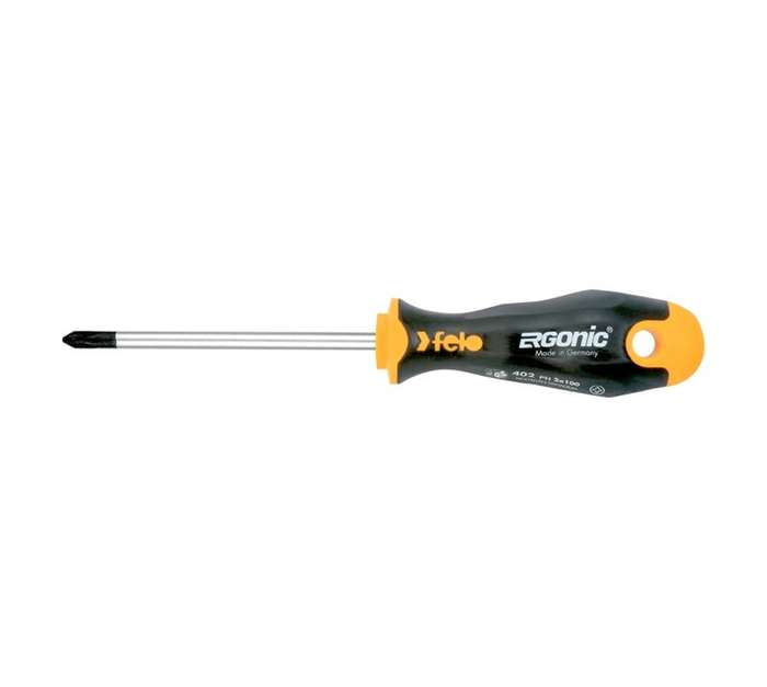 Felo PH1 Ergonic Philips Screwdriver - Black/Yellow (3 x 80mm)