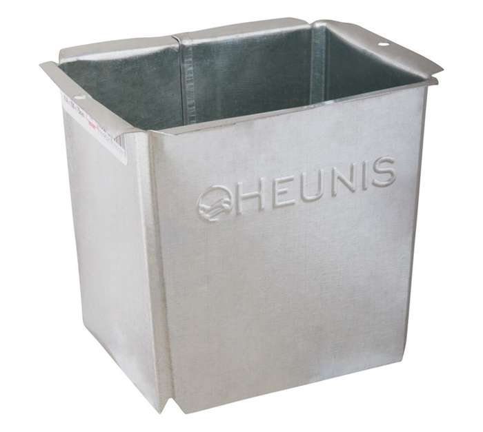 Heunis Steel Square Flanged Outlet (100 x 75mm) - Silver