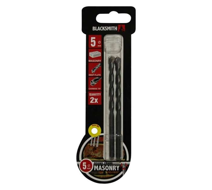 Blacksmith Wide Tip Masonry Drill Bit - Red/Black (5mm)