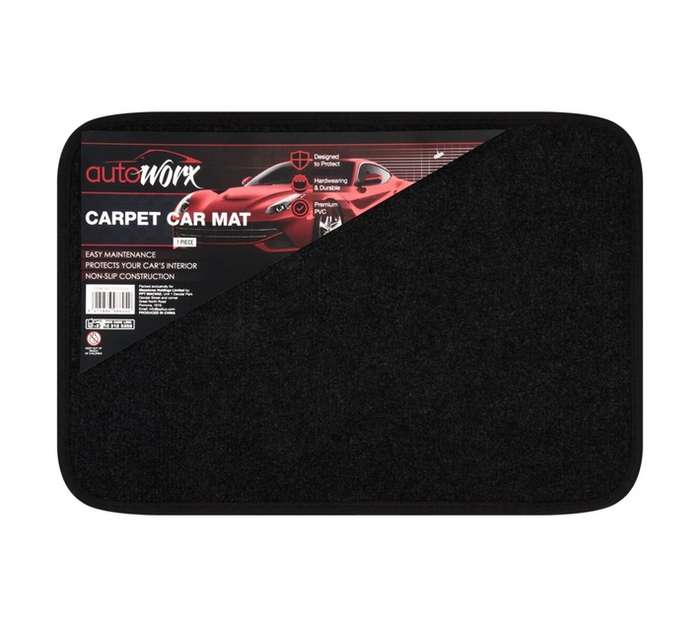 Autoworx CF10119 Single Car Mat - Black