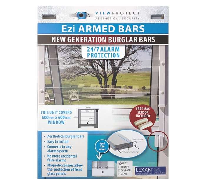 ViewProtect Ezi Armed Bars - White (600 x 600mm)
