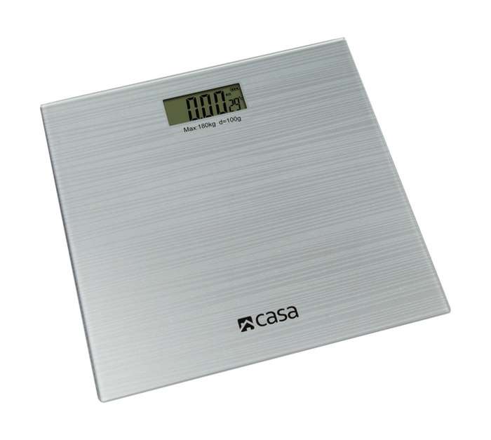 Casa Square Sparkle Argento Electronic Glass Scale - Silver (335 x 328 x 45mm)