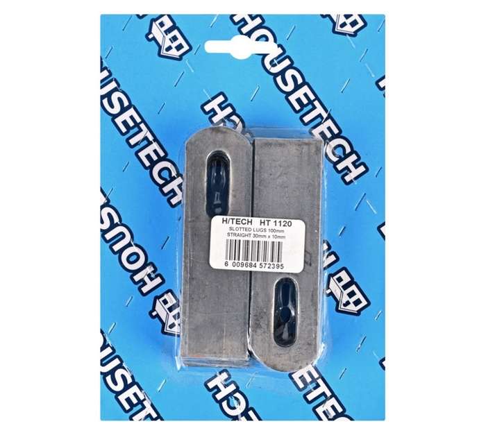 Housetech Straight Slotted Lugs - Grey (100 x 30 x 10mm)