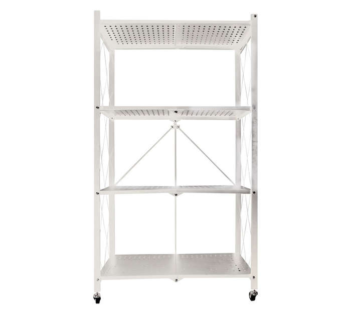 Wildberry Fold Away Storage Rack - White (340 x 710 x 1260mm)