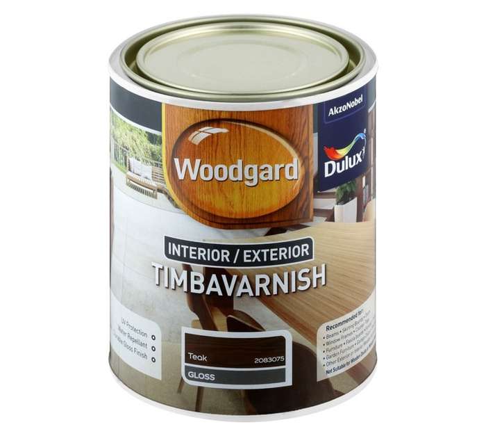 Woodgard Interior/Exterior Timba varnish (Water Based) - Teak (1L)