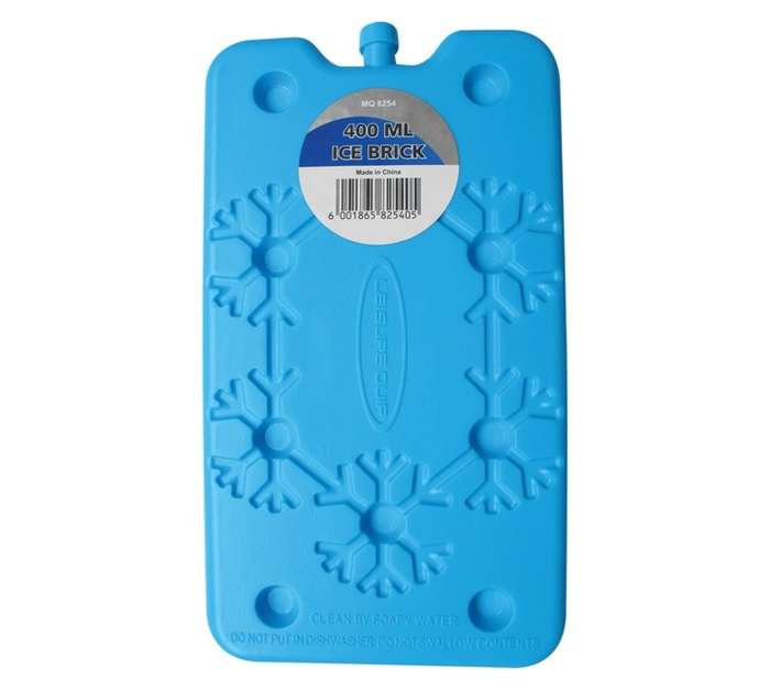 Leisurequip MQ8254 Flat Non Toxic Ice Brick - Blue (400ml)