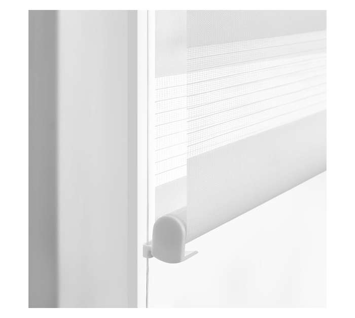 Upper Edge Zebra Blinds - White (1800 x 2100mm)
