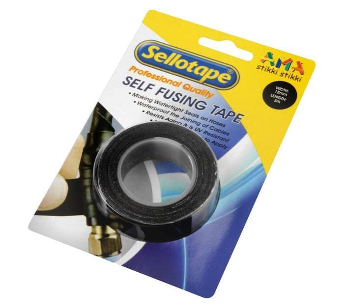 Sellotape Self Fusing Tape - Black (3000 x 18 x 52mm)