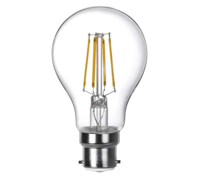 Lightworx A60 B22 Dimmable Filament Bulb - Clear (7W)