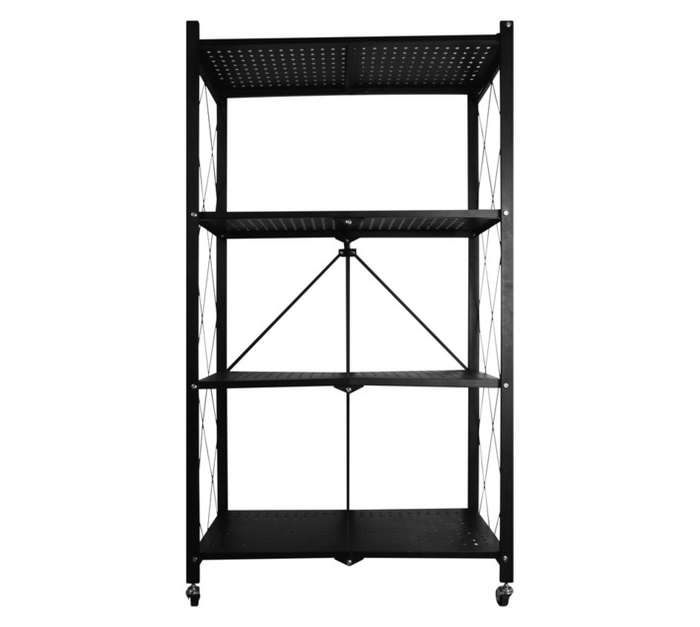 Wildberry Fold Away Storage Rack - Black (340 x 710 x 1260mm)
