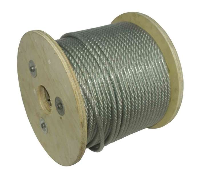 Libra Marketing 19.56Kn PVC Covered Steel Cable - Clear (6 x 7.6mm)