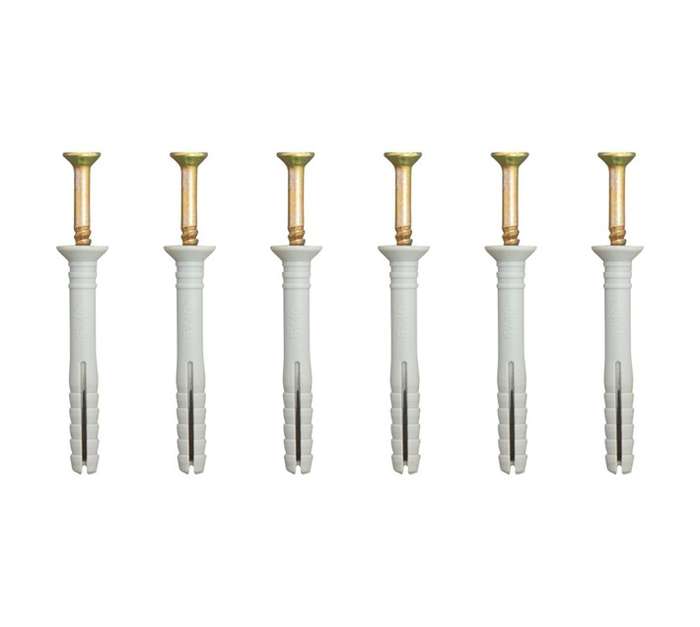 Eureka 6T20 5 x 40mm Nail In Nylon Countersunk (6 Pack)