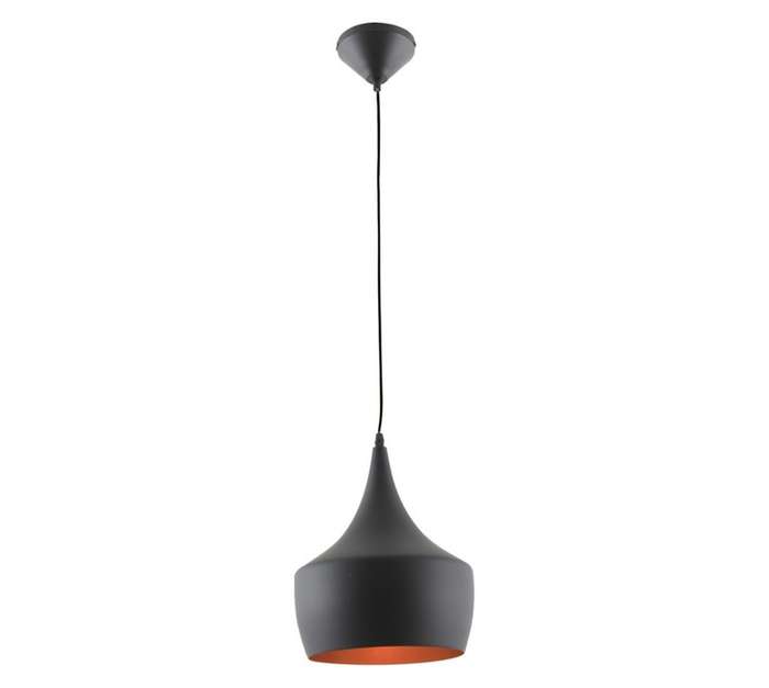 Eurolux Industria Pendant Light with Red Cord - Black/Gold (60W)