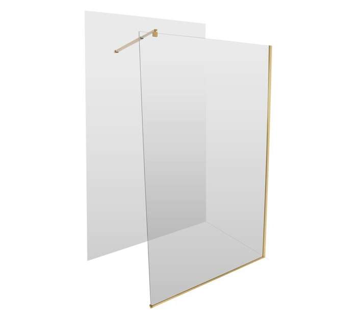 Macneil Amaro Shower Screen - Gold (1200 x 2000mm)