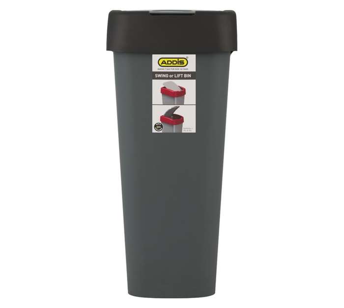 Addis Swing and Lift Bin - Dark Grey (50L)