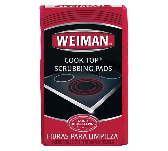 Weiman 3 x Cook Top Scrubbing Pads (80 x 30 x 125mm)