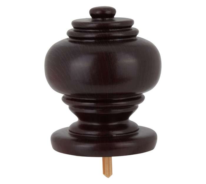 Shiraz Finial Elizabeth - Mahogany (85mm)