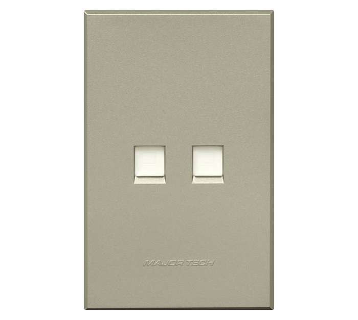 Veti Series 3 2 x Data RJ45 Sockets - Titanium (100 x 50mm)
