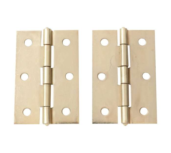 Mackie Butt Hinge - Brass Plated (75mm)