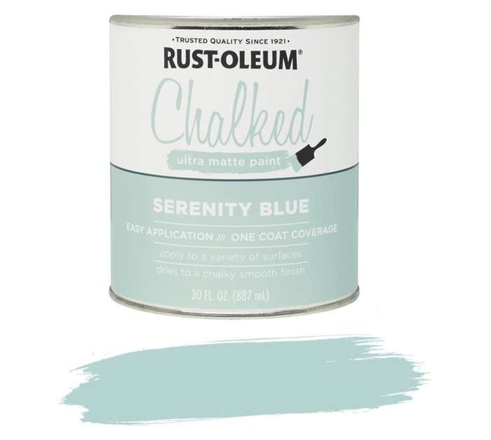 Rust-Oleum Chalked Ultra Matte Paint - Serenity Blue (887ml)