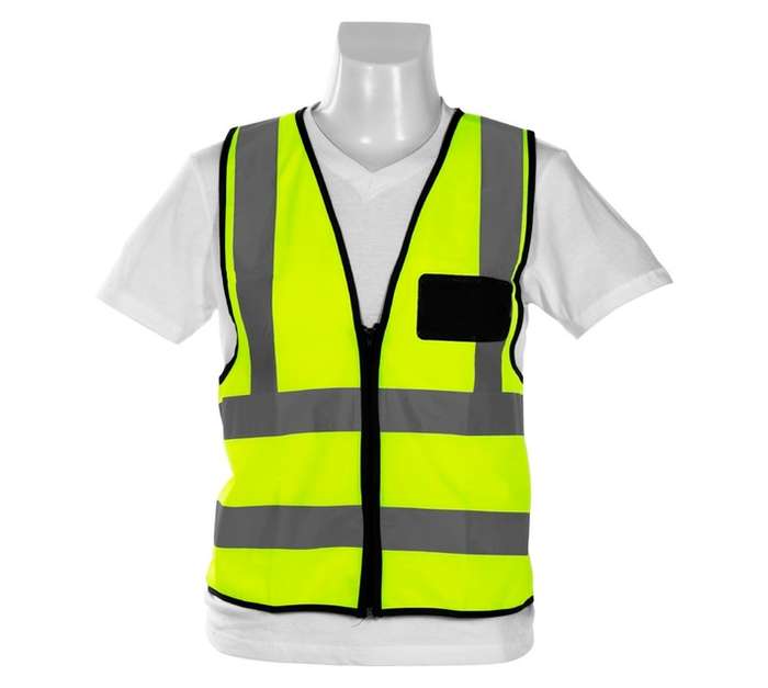 Hennox Reflective Jacket with Zip and ID Pouch - Lime (XL)
