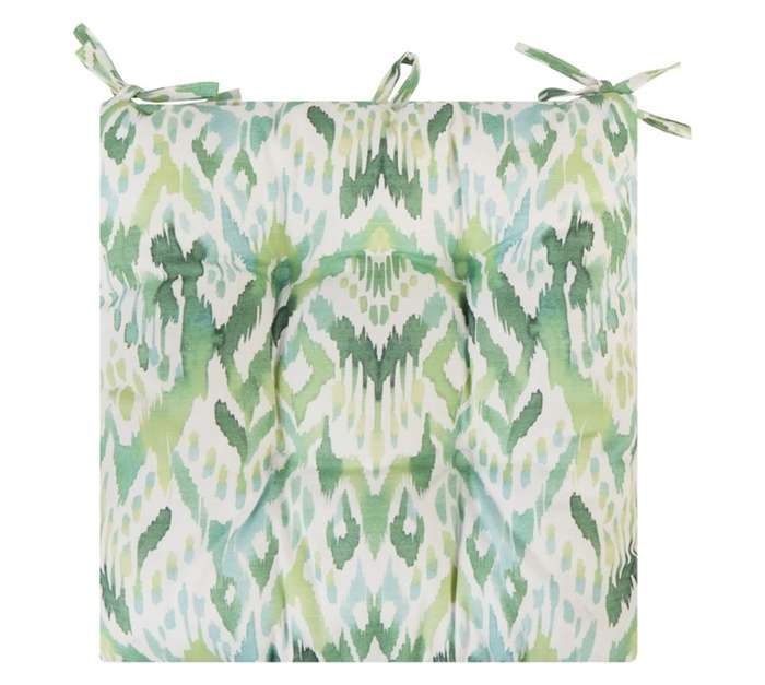Design House Ikat 4 Stitch Patio Cushion - Green