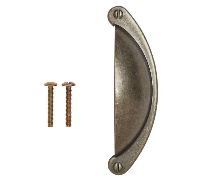 Home and Kitchen Oxidised Tin Buttercup Handle (64mm)