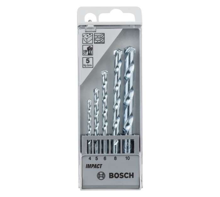 Bosch 5 Piece CYL-1 Masonry Impact Drill Bit Set