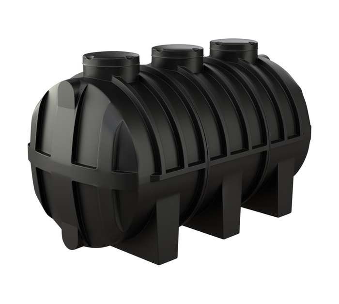 Eco Tanks 3 Chambered Septic Tank - Black (4500L)