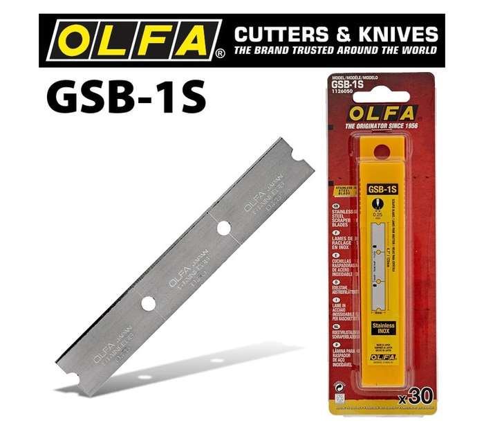 Olfa BLA GSB-1S 30 x Scraper Blades for GSB-1S