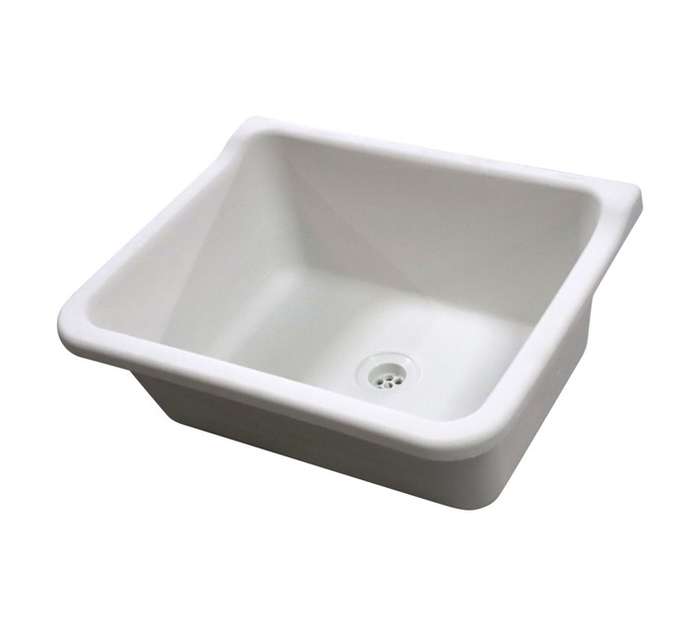 Parker Contractor Wash Trough - White (490 x 420 x 250mm)