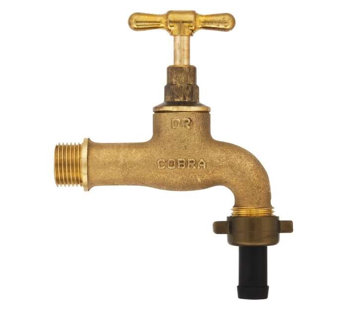 Cobra FBBHN1C4-7FT01 Standard Hose Wall Tap - Brass