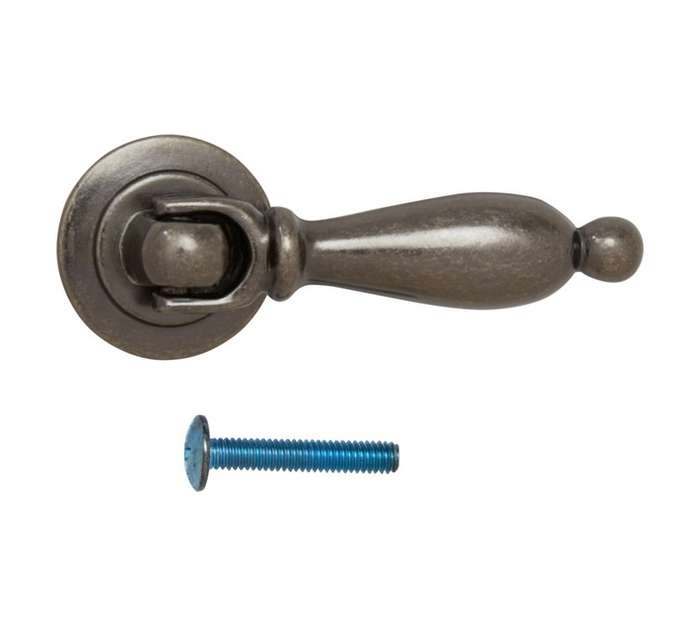 Home and Kitchen Tear Drop Handle - Oxidised Tin