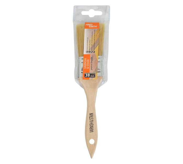 Fired Earth Varnish and Stain Paint Brush - Brown (38mm)