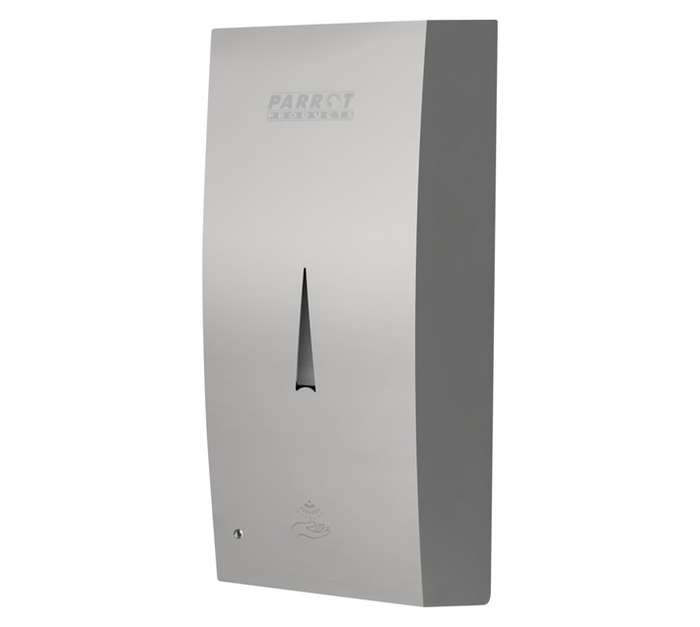 Parrot Janitorial Wall Mounted Auto Gel/Soap Dispenser - Silver (1L)