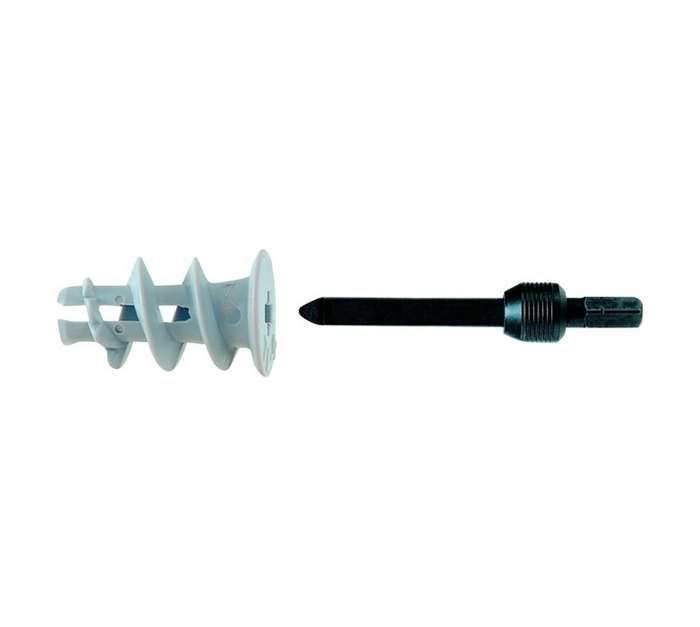 Fischer 100 x Plasterboard GK Plastic Plugs - Grey (35 x 23 x 5mm)