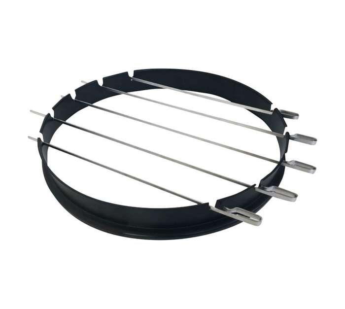 Lifespace Skewer Rotisserie Set for 57cm Kettle Braai - Black (680 x 580 x 70mm)
