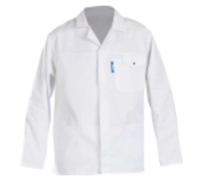 Beck Poly Cotton Long Sleeve Dust Coat - White (Size 38)
