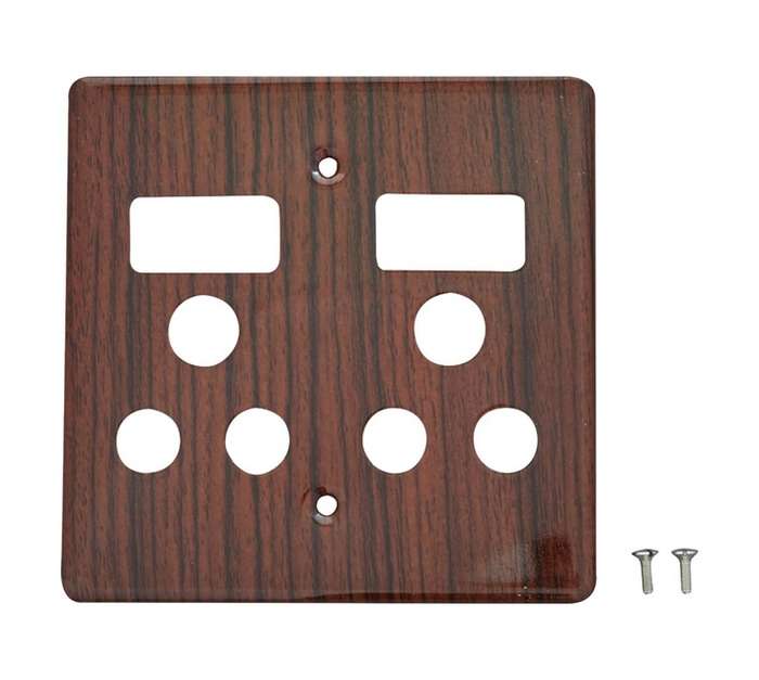 Crabtree CT6563/230 Classic Deco Double Cover Plate - Long Wood Grain