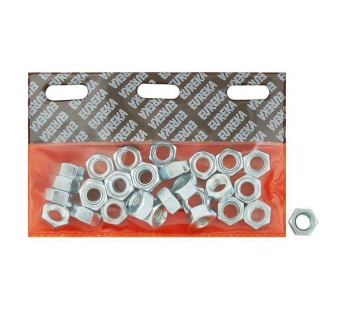 Eureka 12mm Galvanised Hex Nut (30 Pack)