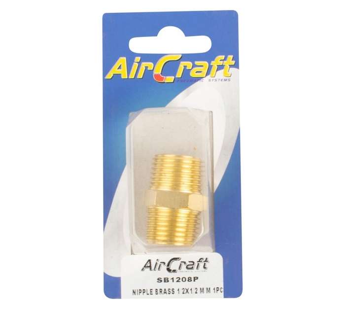 AirCraft Brass Nipple (1/2 Inch)
