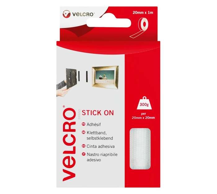 VELCROÂ® Stick On Tape White