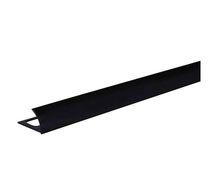 Decoline TFC PVC Round Edge Trim - Black (2600 x 12mm)