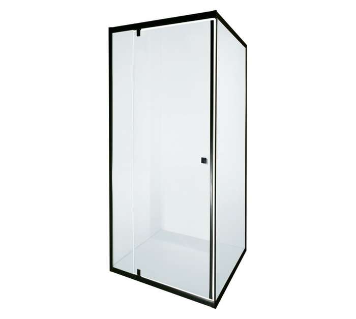 MacNeil Sierra Pivot Everest Shower Door - Black (900 x 900 x 1850mm)